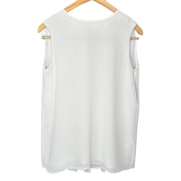Uniqlo Dove Grey Sleeveless Pleated Back Top M - Picture 1 of 6